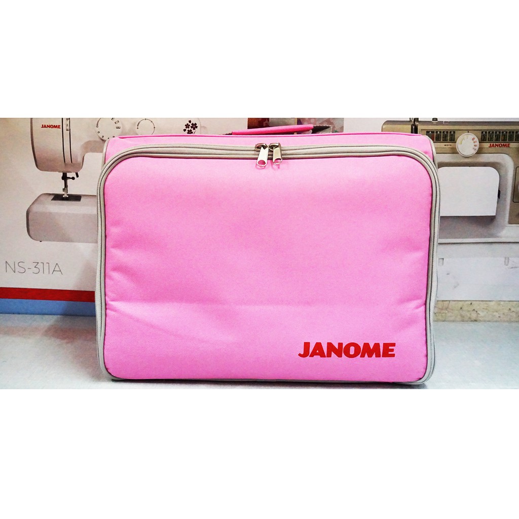 tas mesin jahit janome/carry case sewing machine janome - pink