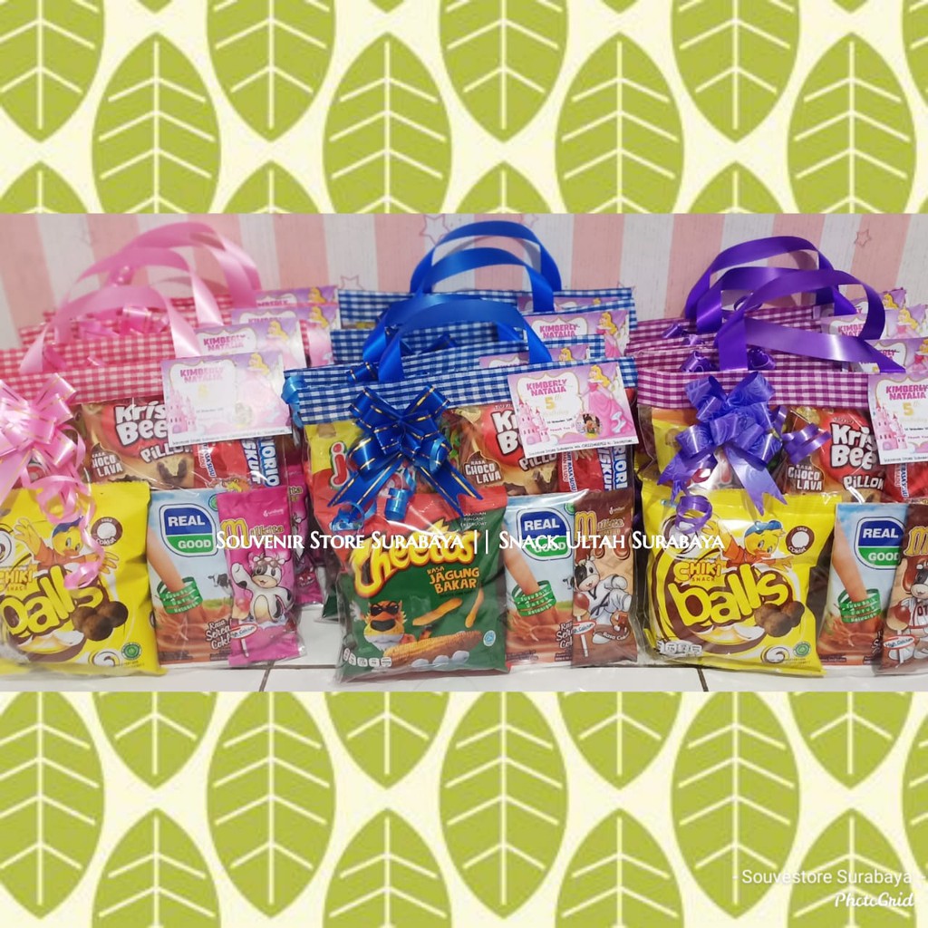 Bingkisan Snack Ultah/ Snack Ulang Tahun/Paket Snack Ultah/Goodiebag Snack Murah / Souvenir murah