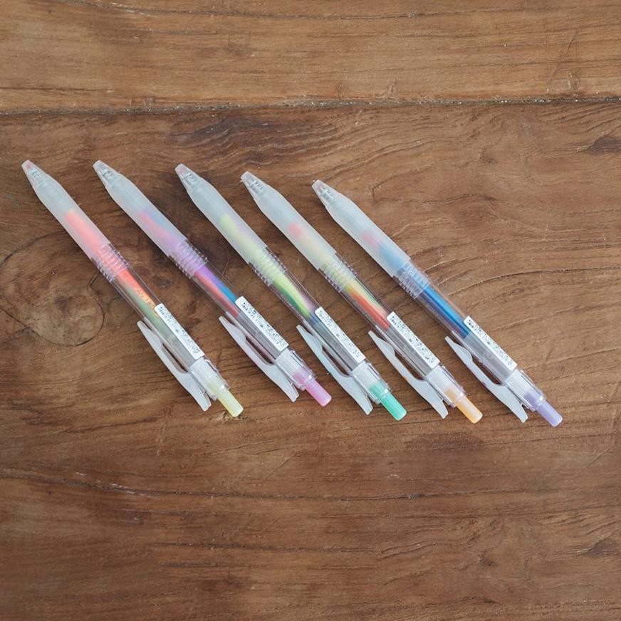 

NRO Zebra Sarasa Clip Marble Color Gel Pen Pulpen Pena Klip Pegas Tinta Warna Warni Biru Oren Ungu