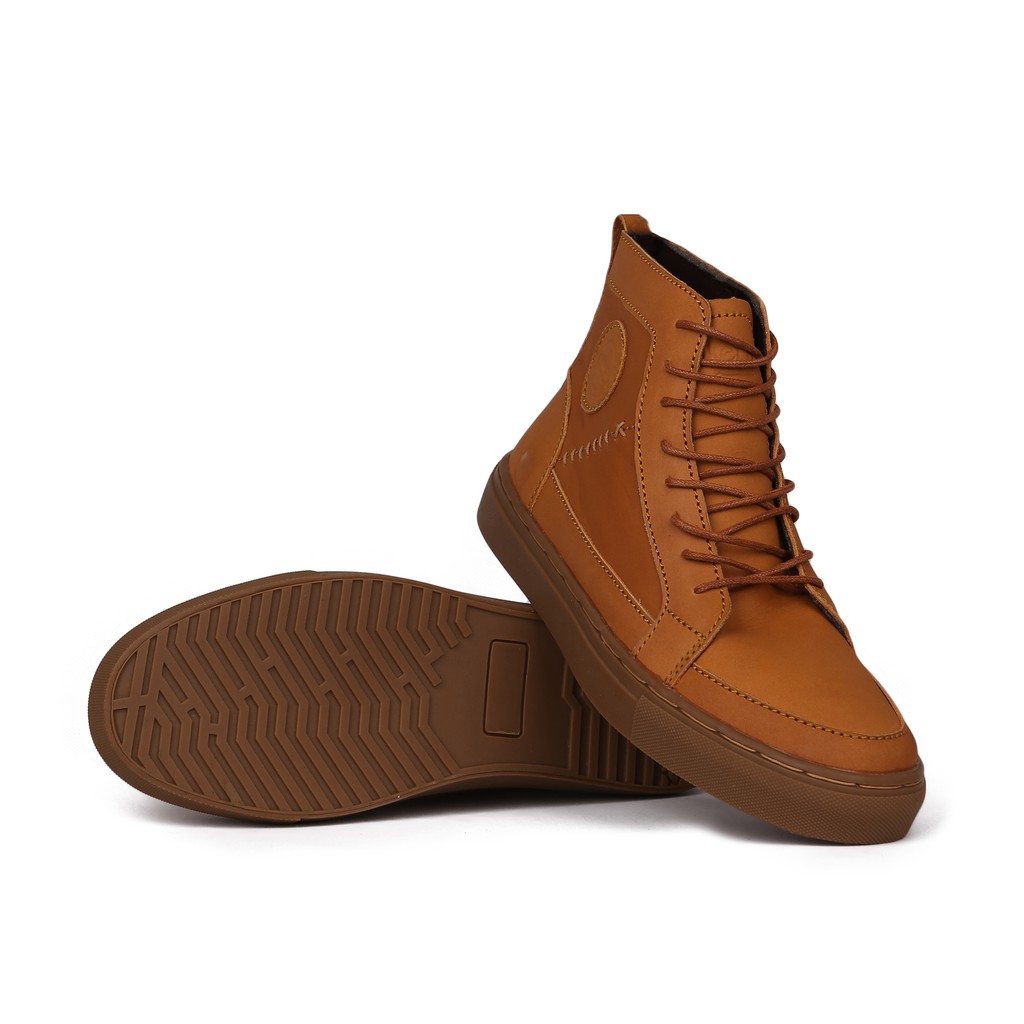 Sepatu Sneakers  Boots Pria Kulit asli Exos E+ Series Tan - walkers