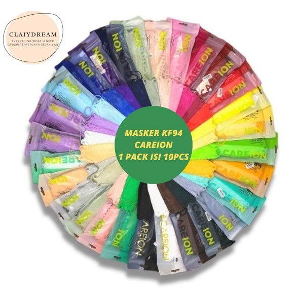 MASKER KF94 WEMASK CAREION ( PACK isi 10 PCS ) / MASKER WEMASK KOREA / MASKER KF94 KOREA / MASKER