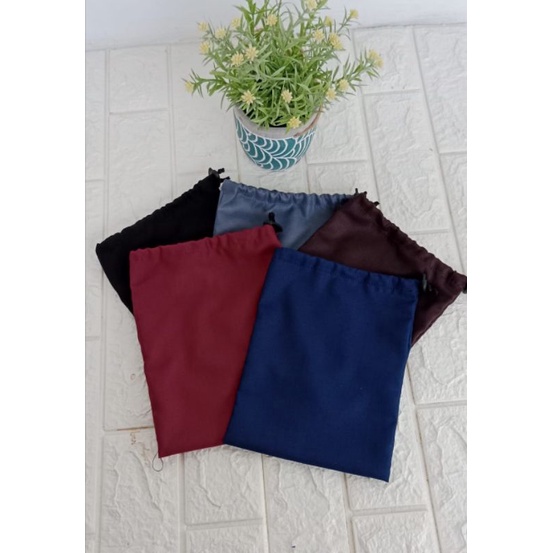 Pouch Serut - Pouch Katun - Tas Serut Bahan Katun