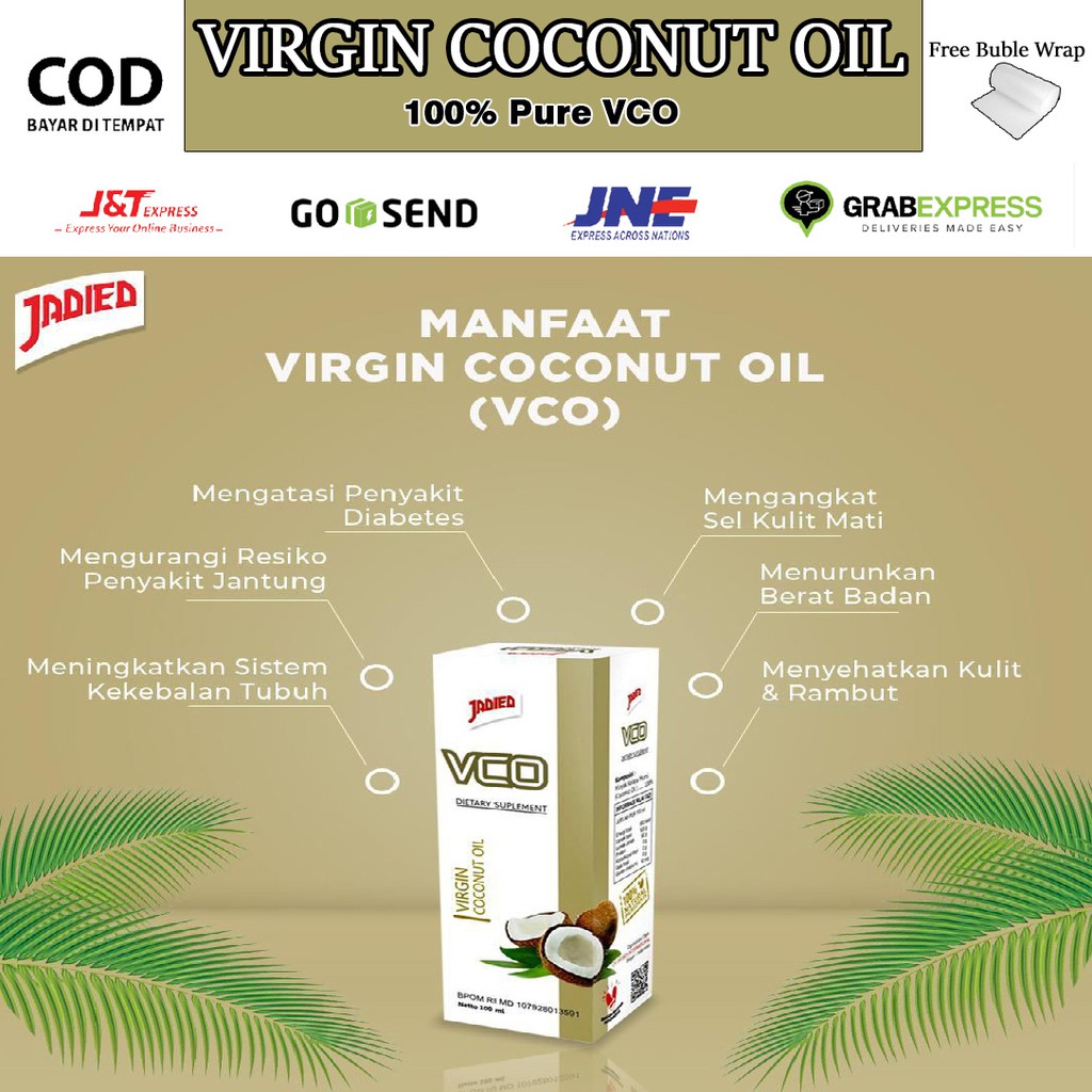 

MINYAK KELAPA MURNI | 100% PURE VIRGIN COCONUT OIL |VCO |JADIED INTERNATIONAL | SUDAH TERDAFTAR BPOM