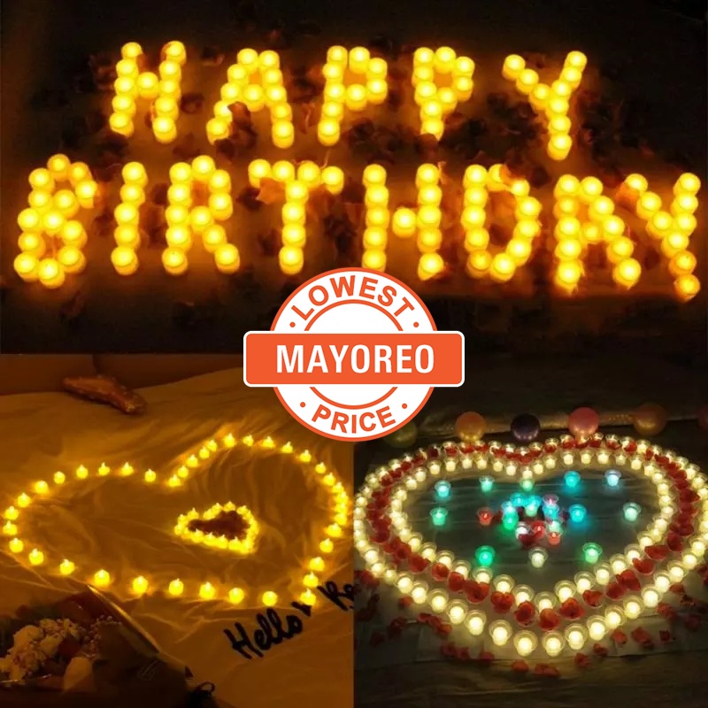 1pc Lilin LED Tanpa Api Tenaga Baterai Untuk Dekorasi Rumah / Festival / Pernikahan / Ulang Tahun