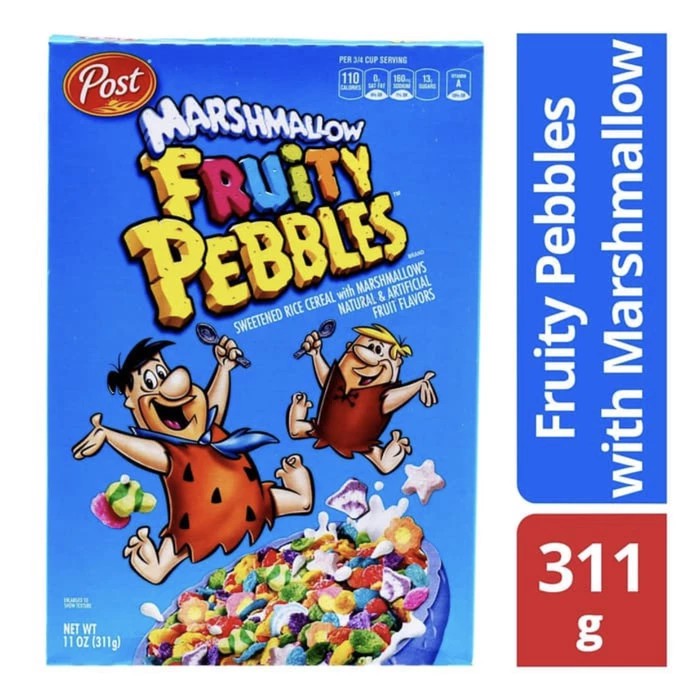 Post Sweetened Rice Cereal - Fruity Pebbles with Marshmallow NON HALAL