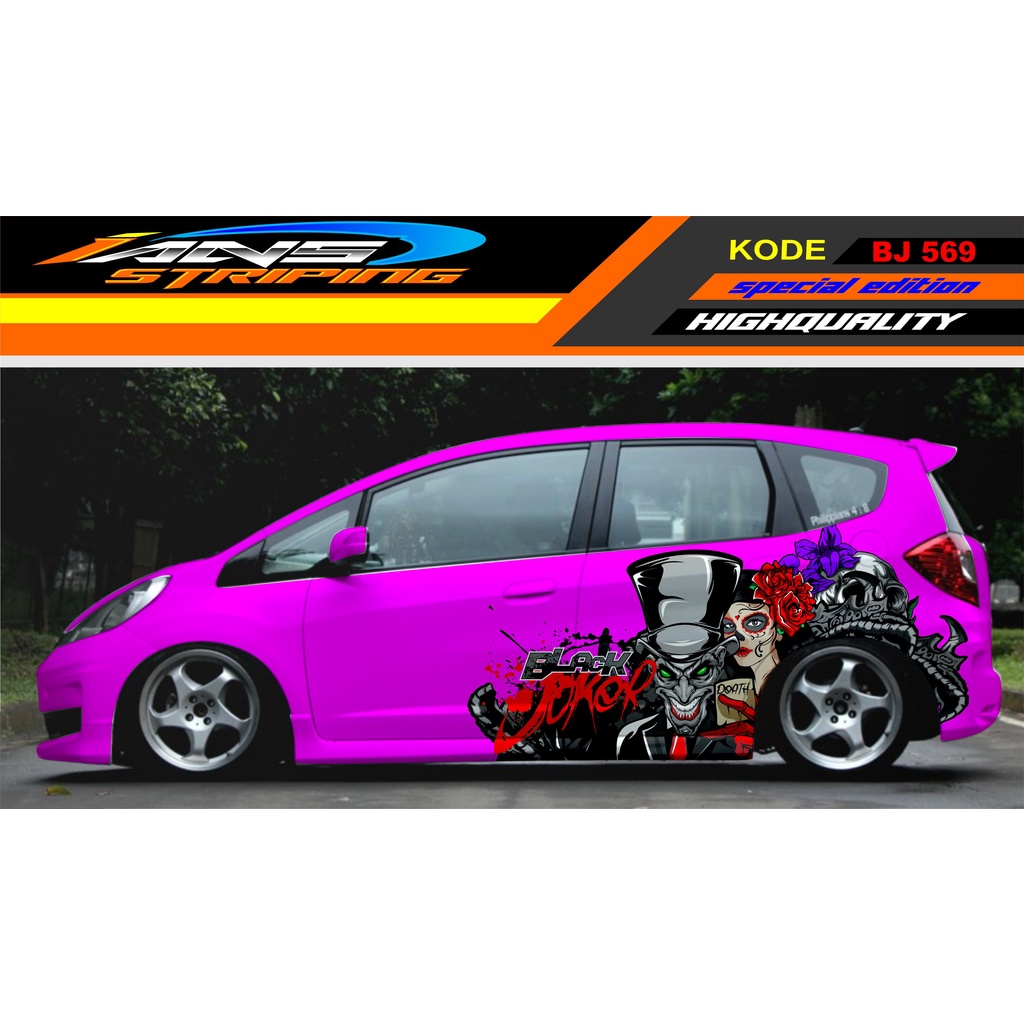 DECAL MOBIL BRIO JAZZ AGYA YARIS / STIKER MOBIL BRIO / DECAL STICKER JOKER / STIKER VARIASI MOBIL