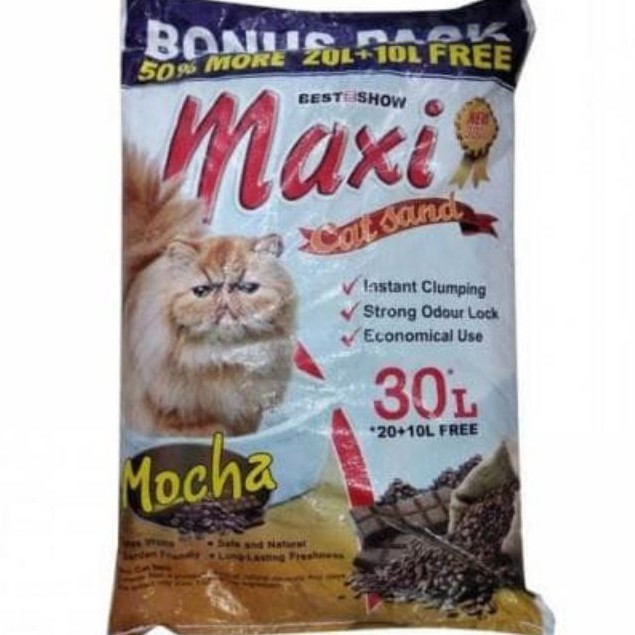 Promo Gojek Pasir Maxi Cat 30liter all varian - Pasir Kucing Bukan Top cat litter