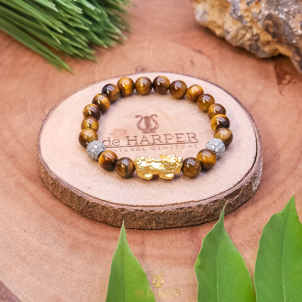 Gelang Batu Pixiu 999 w/ Natural Tiger Eye