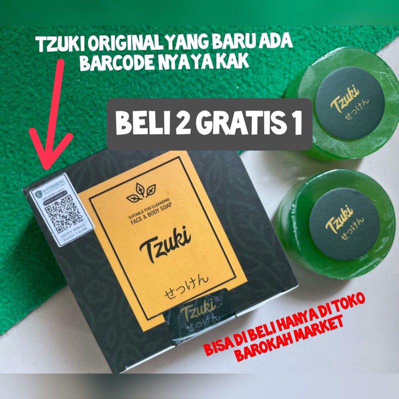 ( 100% ORIGINAL PRODAK ) SABUN TZUKI SOAP PEMUTIH KULIT WAJAH DAN BADAN PUTIH, CERAH DAN GLOWING