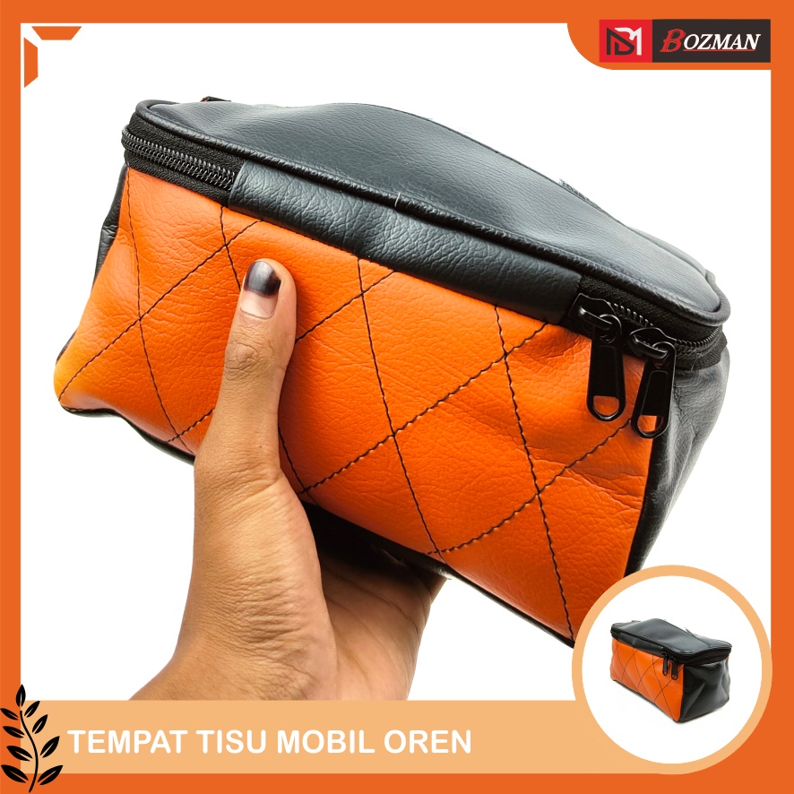 Kotak Tempat Tissue Mobil Bahan Kulit Multifungsi PU Leather Souvenir