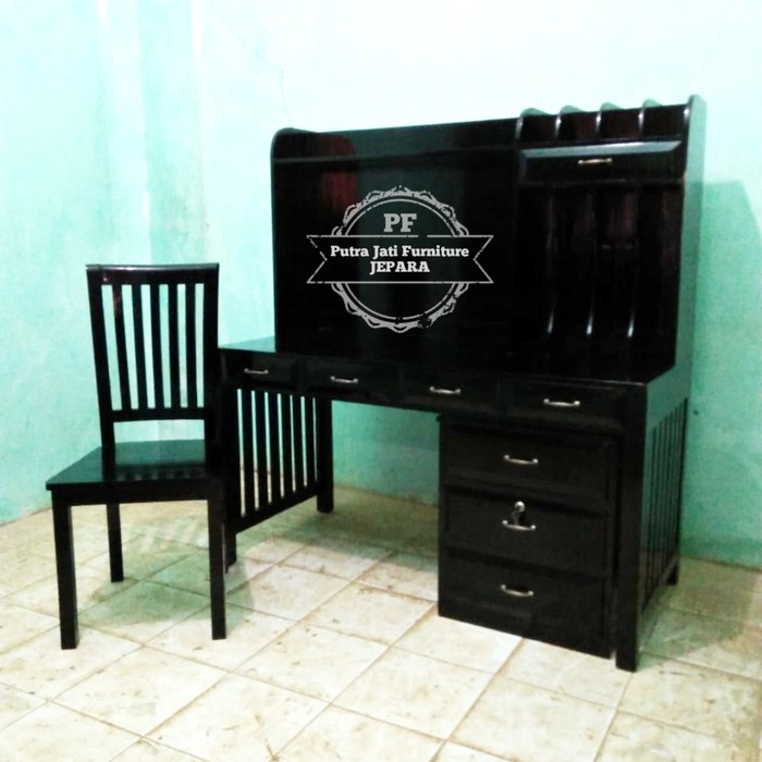 Furniture Jati  Meje Belajar Kayu Jati Model Terbaru - Meja Kerja Besar