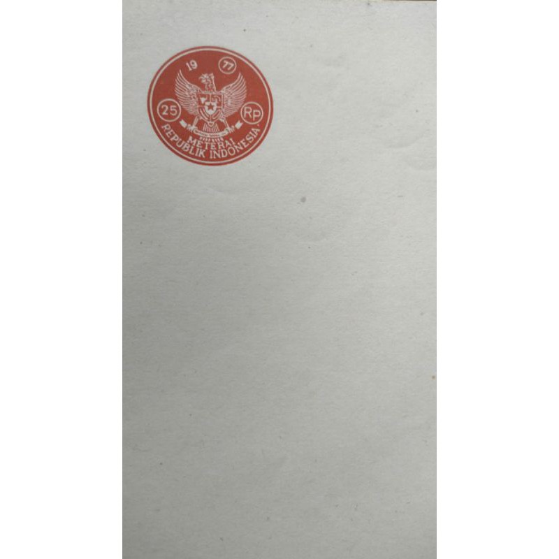 

KERTAS SEGEL/MATERAI TAHUN 1977 ASLI new