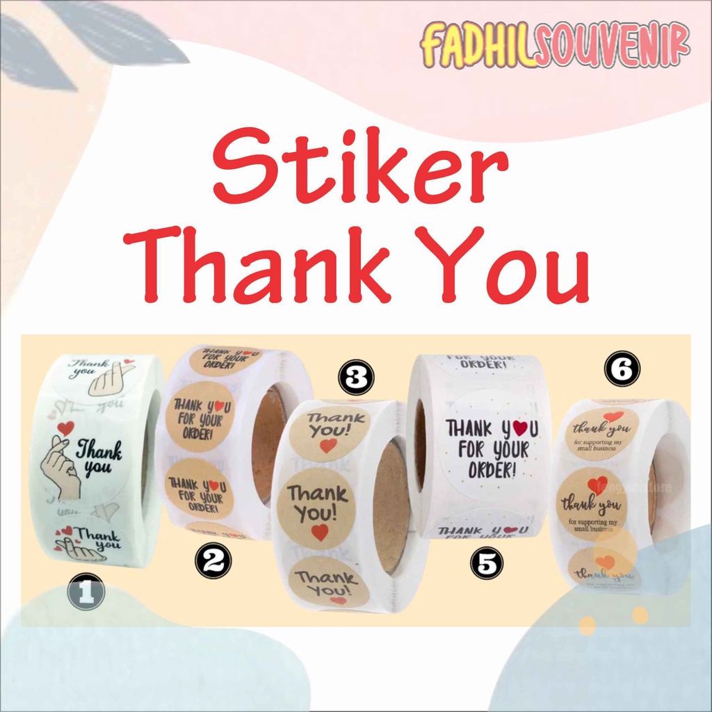 

stiker thanks for you order ready stock di Fadhilsouvenir
