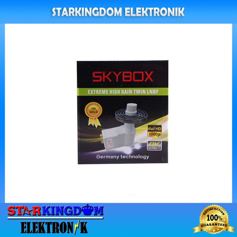 LNB Ku Band Prime Fokus Skybox Dual Out SBX-02 Plus Bracket