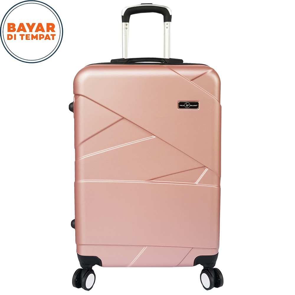12.12 SHOPEE GRATIS Birthday Sale POLO MILANO Koper Fiber Kabin Size 20Inch Koper Travelling Roda 4 