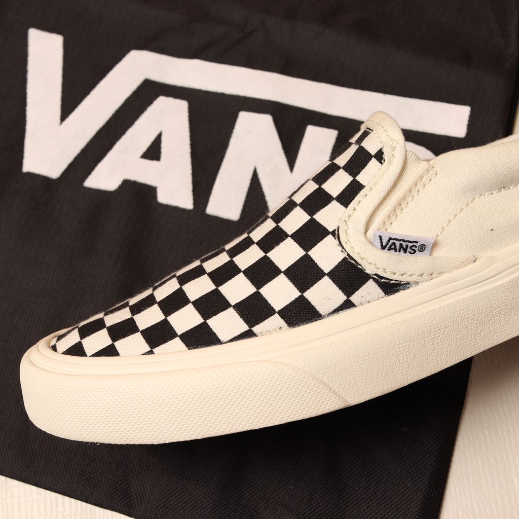 Paket 100% Import Vans Slip On Mono Checkerboard  + Tote Bag Vans