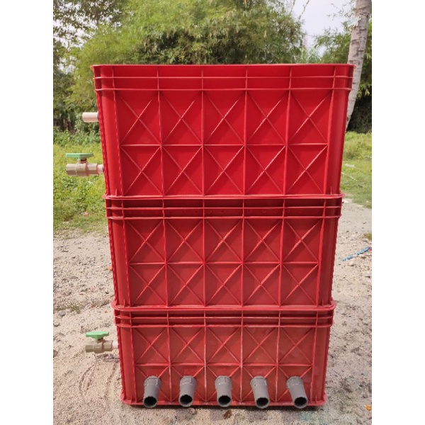 TRICKLE BOX FILTER JUMBO kolam ikan 3 susun