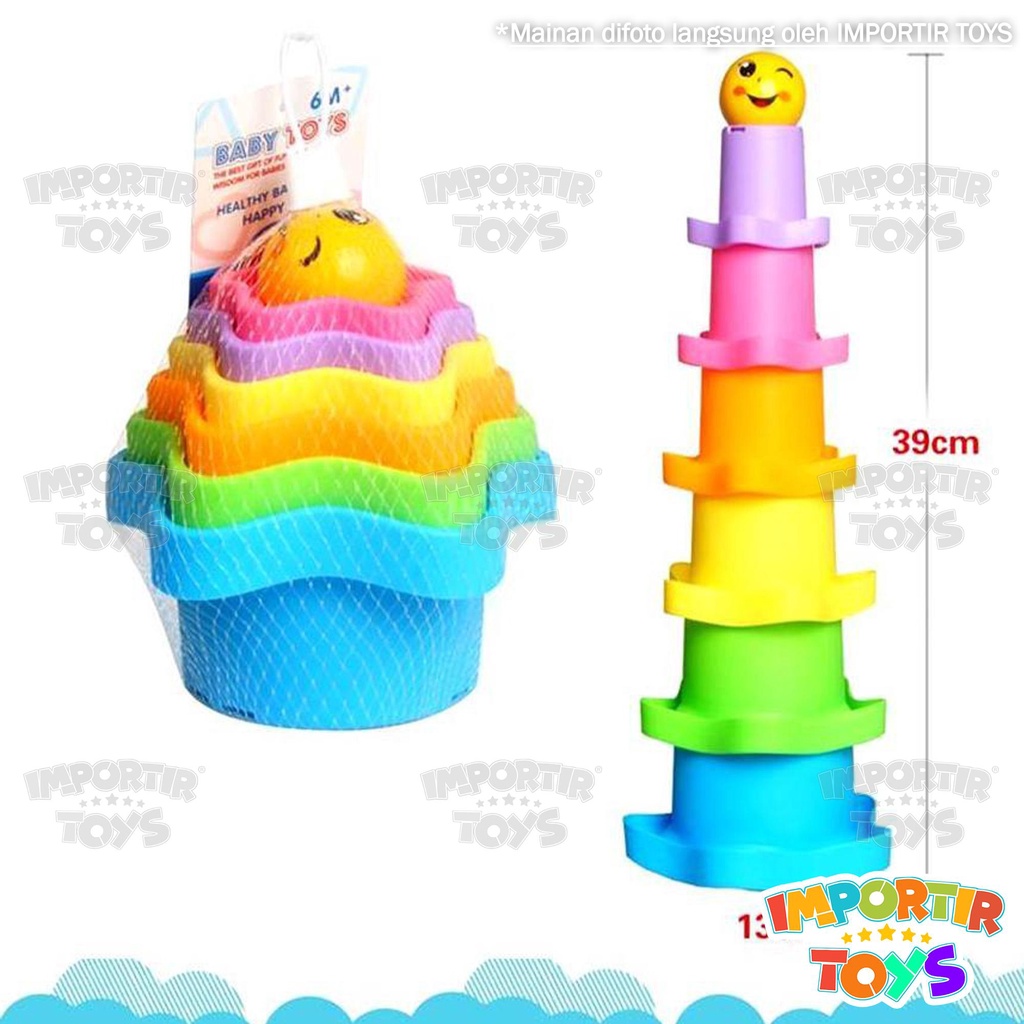 Mainan Edukasi Anak Bayi Susun Bintang 6 pcs Toys Kid