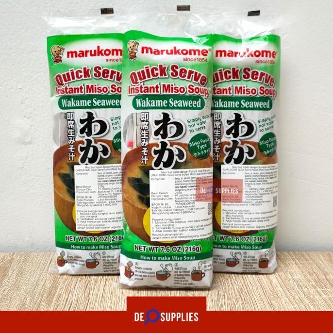 

Marukome Quick Serve Instant Miso Soup Wakame Seaweed 216gr - Miso Sup