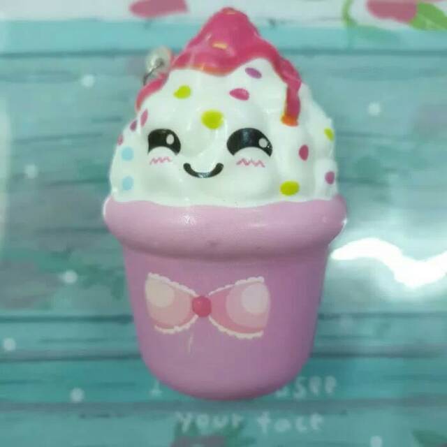 New Arrival Squisy Mainan Squishy Pot Es Cream Lucu Koleksi Anak Sequisi Lembut
