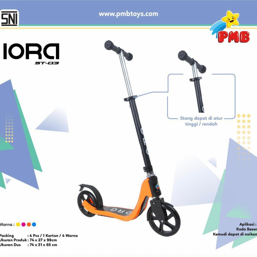 Skuter Roda Dua Anak Dewasa IORA ST 03 ST03 PMB Sekuter Scooter Otopet Otoped