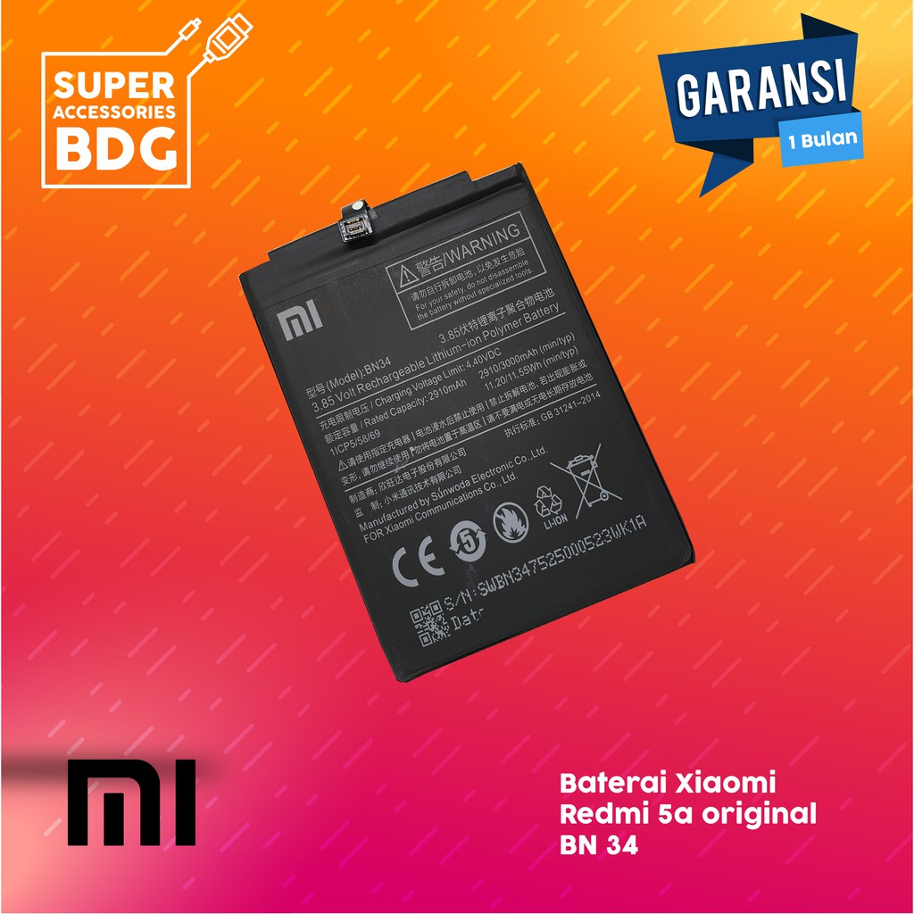 Batre Baterai Xiaomi Redmi Note 2 Redmi 2 4 4x 4a 5a Mi4i Mi A1 Redmi 3 Note 3 3s Note 5a Original-3