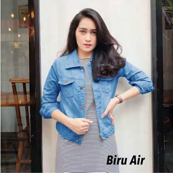 Sangat Laris Jaket Jeans Aurora/Aurori Jaket Bomber Wanita Jaket Army Jaket Milea