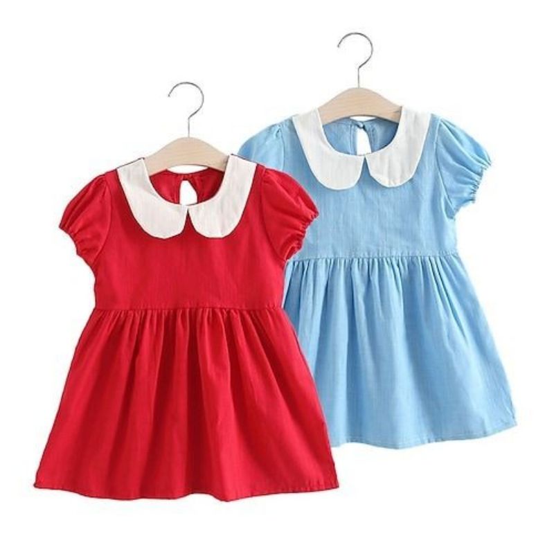 Dress Anak Import 1-4 tahun / Dress Toddler Linen Baby Girl