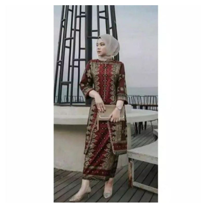 Set Songket Palembang, baju couple kondangan