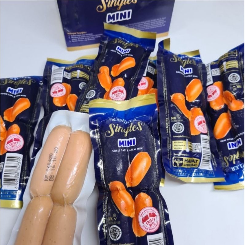 SOSIS KANZLER SINGLES 65gr SIAP MAKAN RASA ORIGINAL KEJU HOT MINI