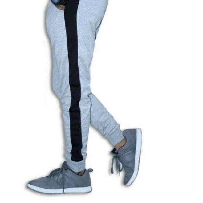 ✤ 2.2 ✤ [Awalmasdim] Celana jogger joger Panjang Hitam List Putih Pria Wanita murah 