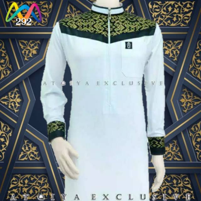 Gamis ATQIYA Thobe Batik 5 / Jubah Pria Slim Fit / Gamis laki-laki Slim Fit