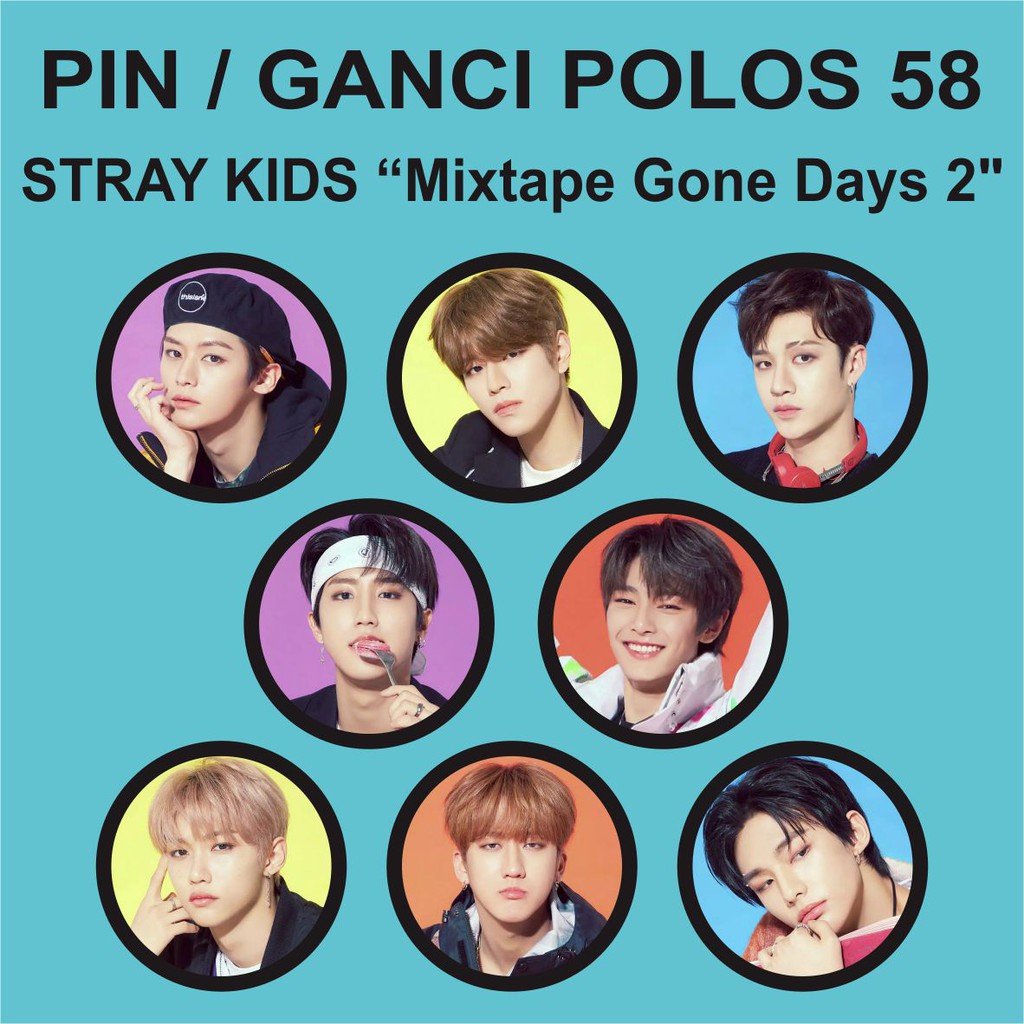 PIN / GANTUNGAN KUNCI POLOS 58 MM - STRAYKIDS Mixtape Gone Days 2