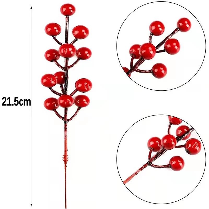 Ornamen Cabang Pohon Pinus Berry Buatan Untuk Dekorasi Natal