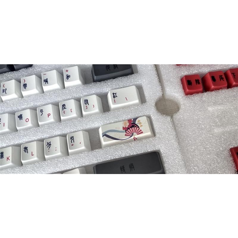 131 key Huadan Niang Caidan retro mechanical keyboard cap OME small full set of PBT sublimation suitable for 61/64/68/87/96/104/108 mechanical keyboards