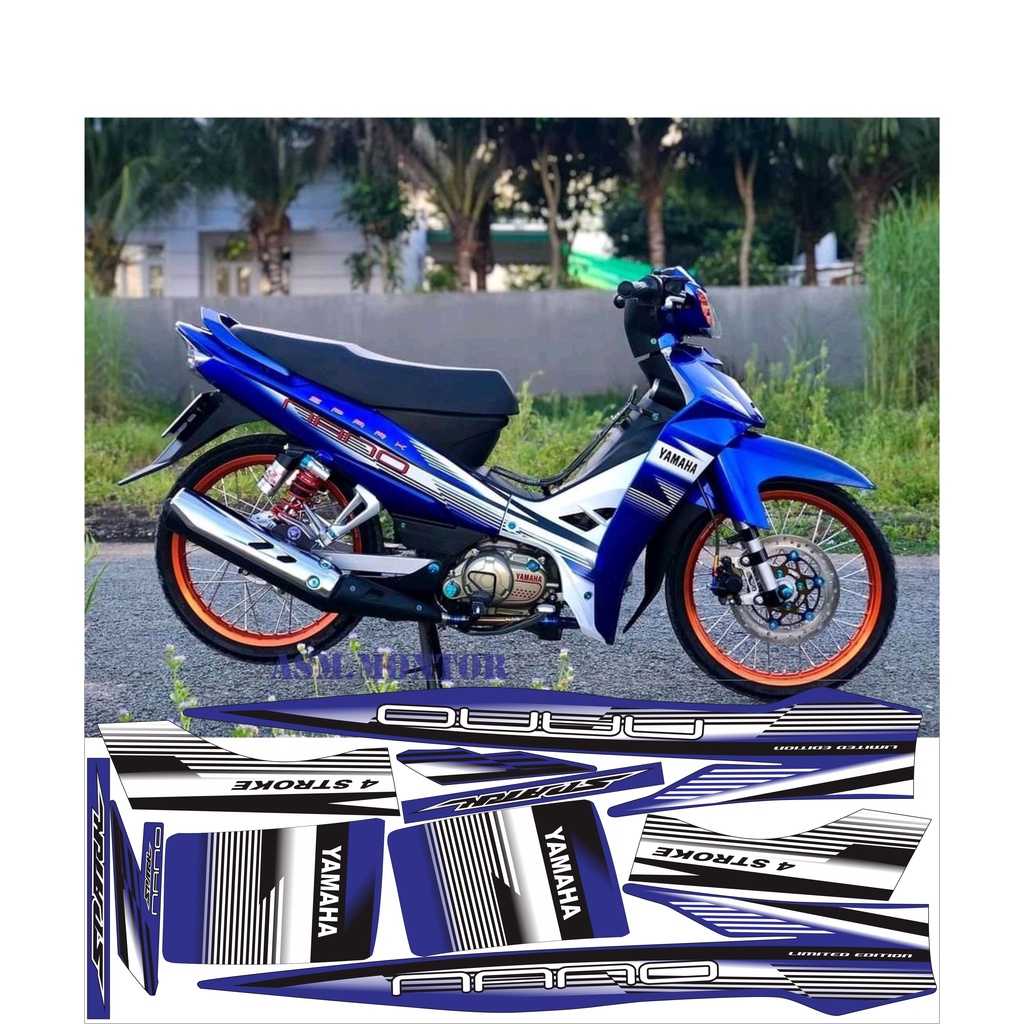 LIS STRIPING VARIASI VEGA R NEW SPARK NANO BIRU