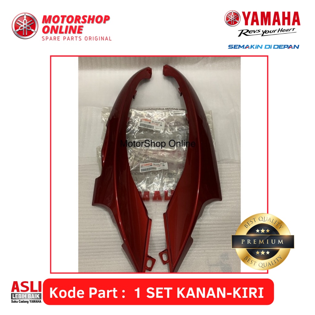 Cover Under Dek bawah Lower Sirip FINO 125 Merah Maron BJ8-F8395-00-P6 BJ8-F837D-00-P6 100% Original