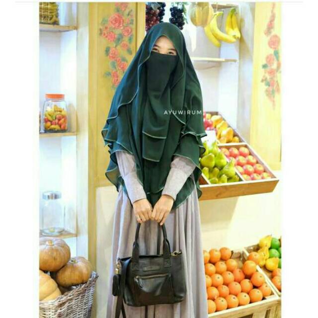 Khimar jilbab farfala lite set cadar butterfly kupu kupu original dari hijabisme