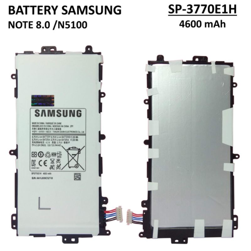 Baterai Samsung Galaxy Note 8.0 N5100 GT-N5100 SP3770E1H Original 100%