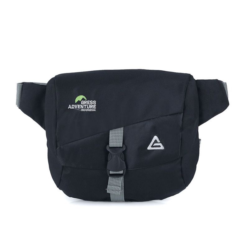 ORIGINAL  Selempang Mini Adventure | Lucid Black Tas Selempang Terbaru | Waistbag Slingbag Pria Tourer Shoulder Bag