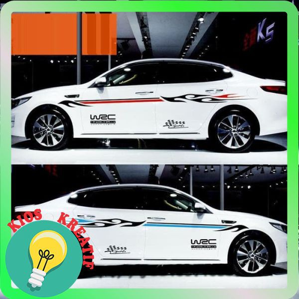 Terlaris sticker stripe stiker mobil custom all tipe sedan