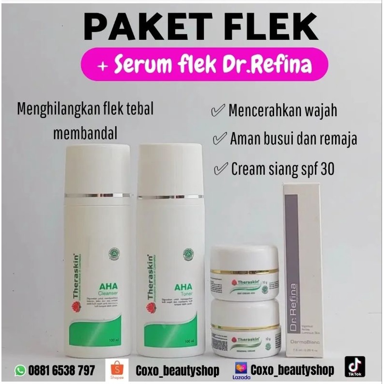 THERASKIN PAKET FLEK PLUS SERUM FLEK DR.REFINA