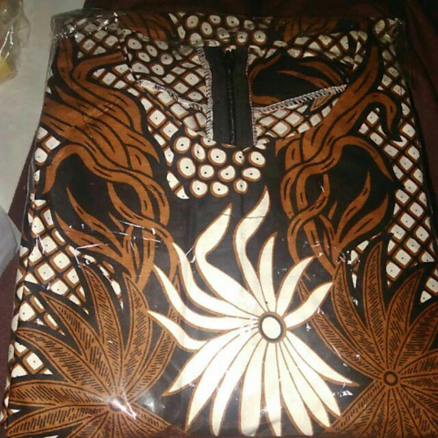 Kemeja Batik Pria Lengan Panjang Size M L Xl Xxl Bswart Batik Hrb026 Kenango Hem Panjang Padi