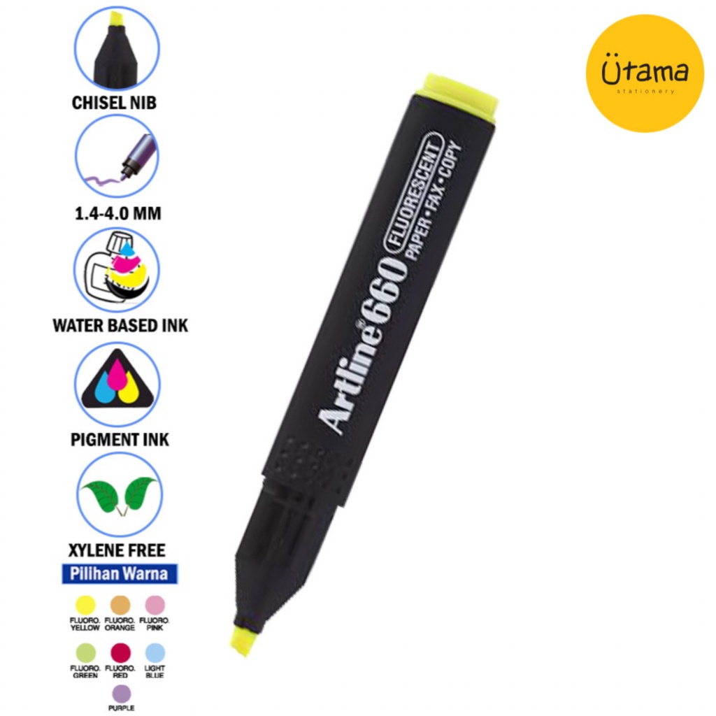 

Highlighter ArtLine 660 (Grosir 6pc @4.750)/Penanda Berwarna Artline660/Hi-Lighter/Art Line