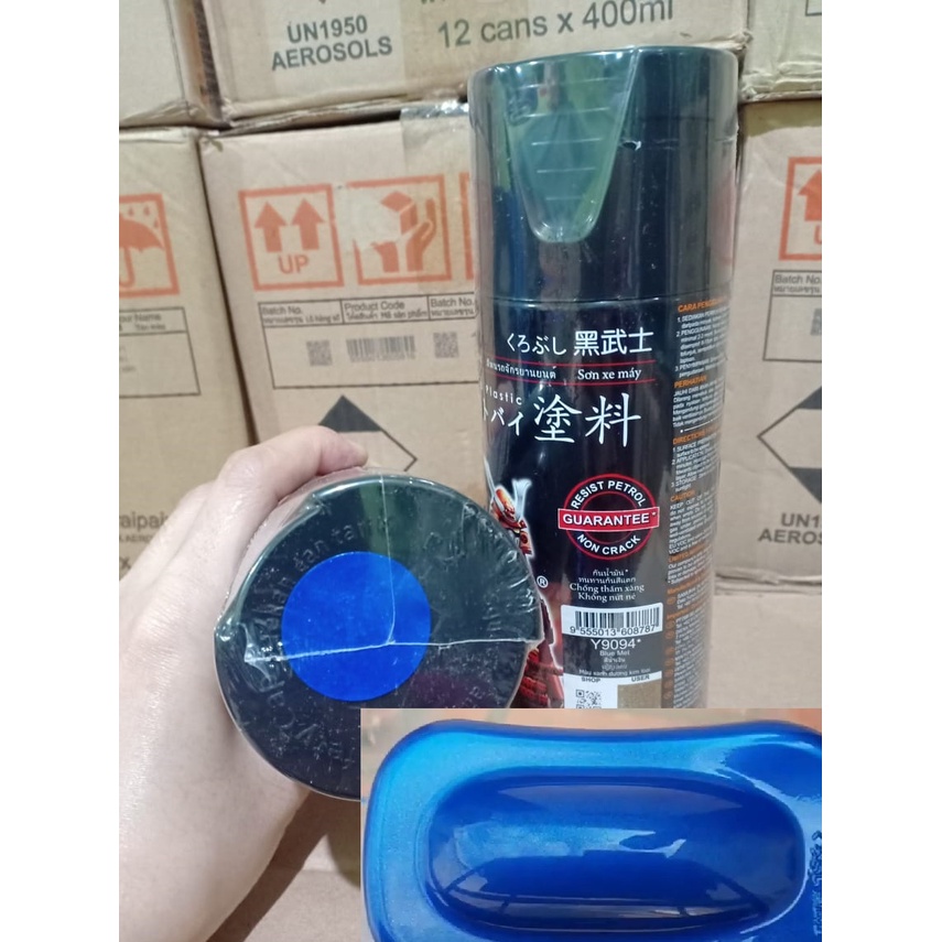 Pilox Pilok Samurai Paint Kurobushi Cat Semprot 9094 Blue Met / Biru Metalik / Metallic Blue Yamaha (Y9094*) 400ml