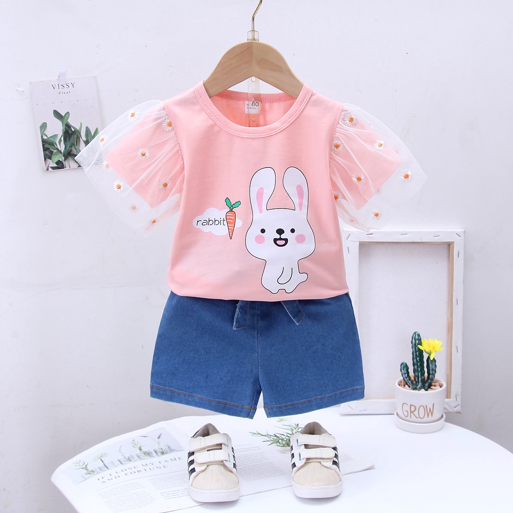 HappyOliver SET RABBIT 98367 EBV Bayi Baju setelan Anak Perempuan Import lucu berkualitas