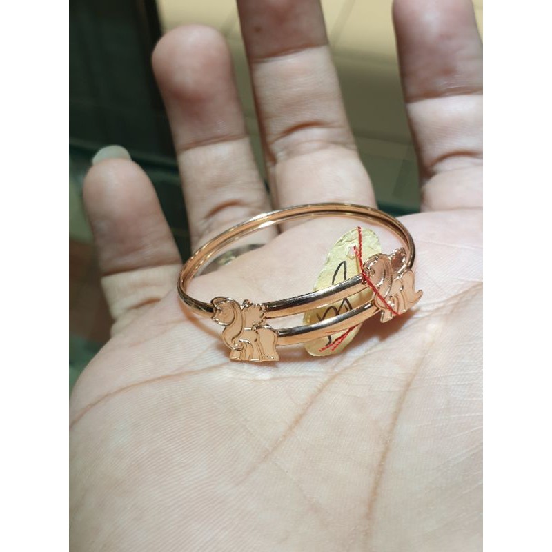 gelang emas anak kaku model kudaponi serut lucu