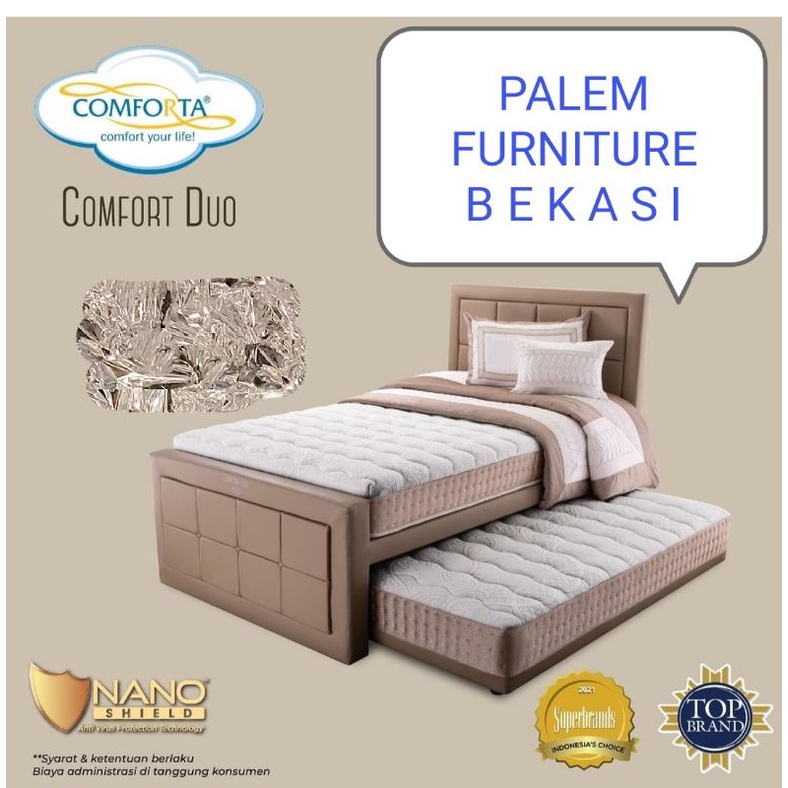 Jual Comforta Comfort Duo Kasur Springbed 3 In 1 Sorong Full Set - Free ...