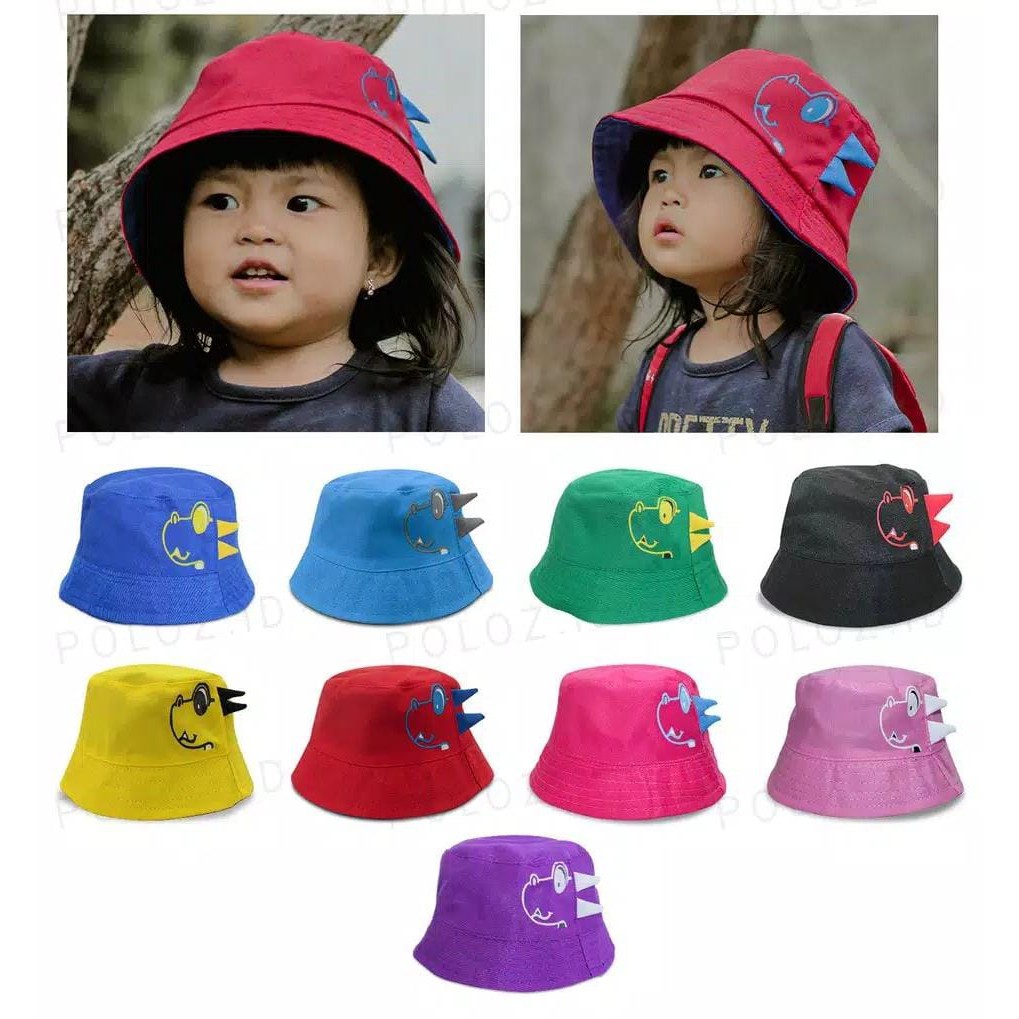 BUCKET DINO ANAK FREE CUSTOM BORDIR NAMA