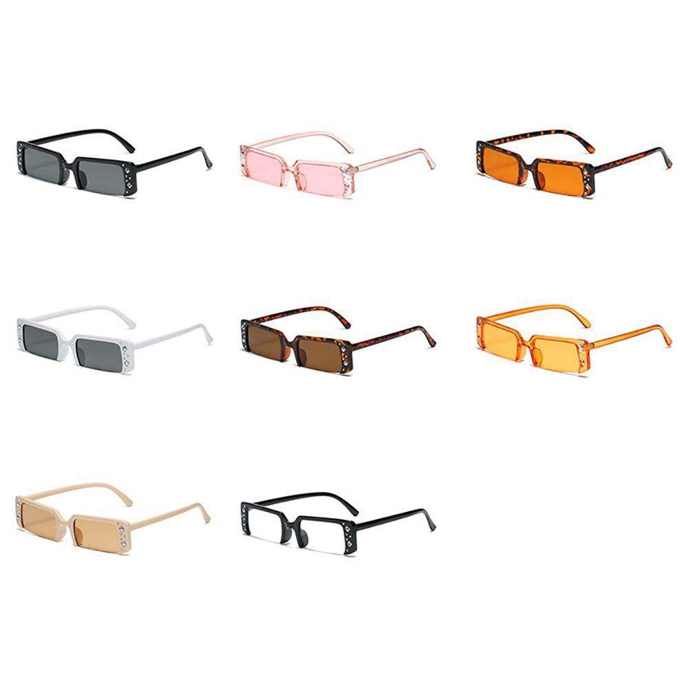 [Elegan] Square Sunglasses Simple Eye Glasses Anti Radiasi Untuk Wanita UV Protection Protection Glasses Korea Perempuan Berlian Imitasi Half Frame Eyewear Women Glasses